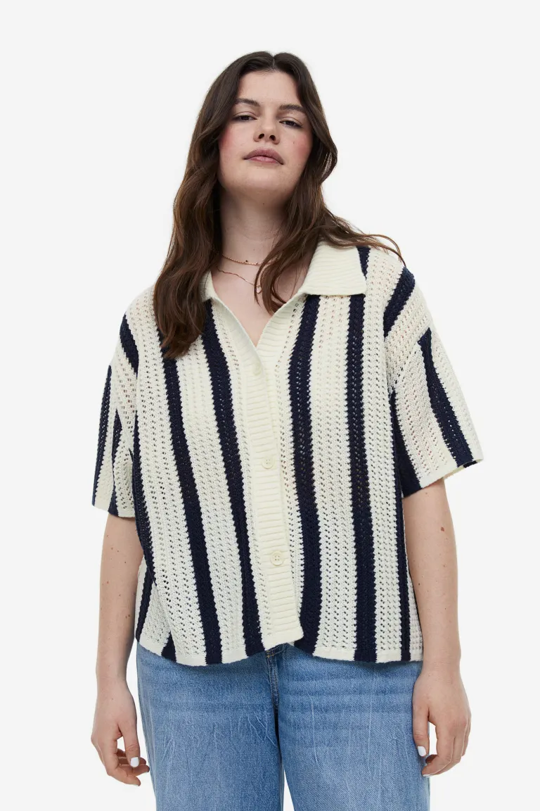 

Ажурный кардиган H&M, белый
