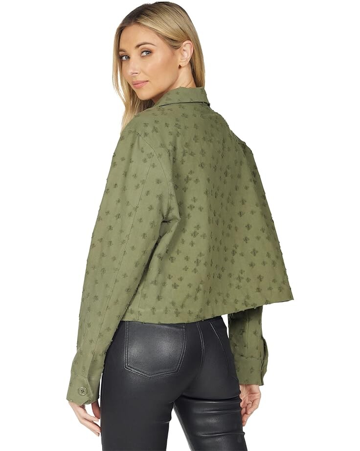 

Куртка Michael Lauren Dodge Long Sleeve Oversized Crop Cargo Jacket, цвет Military