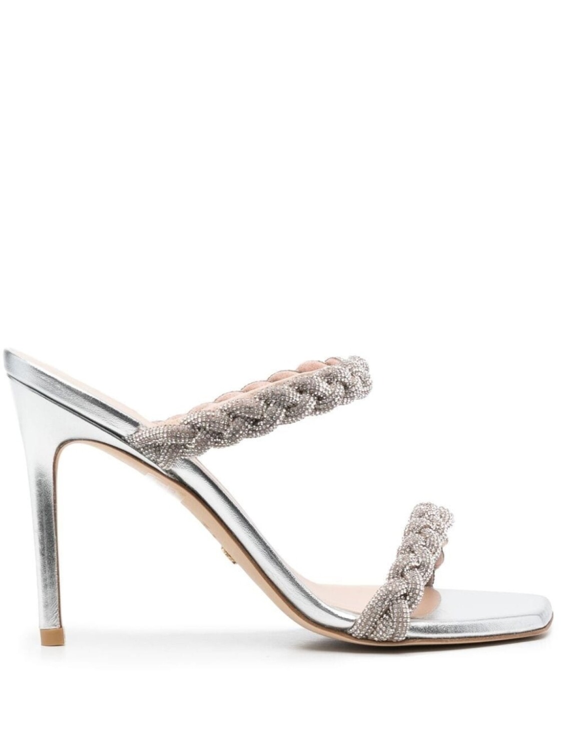 

Stuart Weitzman мюли Addison с кристаллами, серебристый