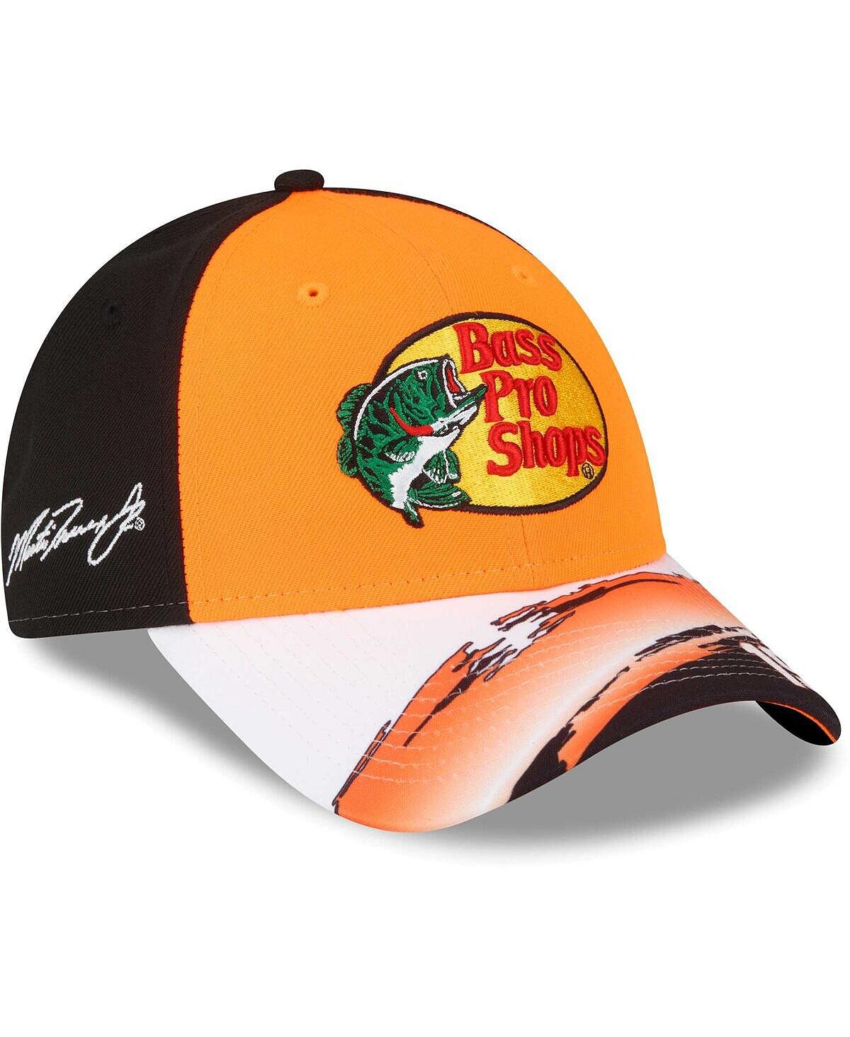 

Мужская оранжево-черная регулируемая кепка Martin Truex Jr 9FORTY Bass Pro Shops Visor Streak Snapback New Era