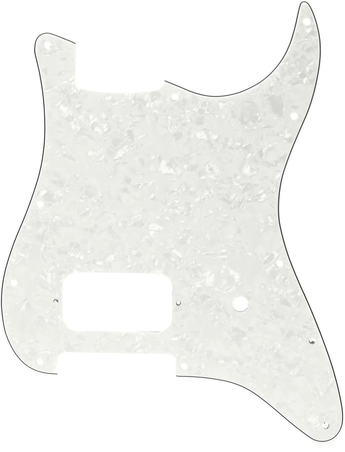 

Накладка Fender Strat Single Humbucker с 11 отверстиями в современном стиле — белый перламутр