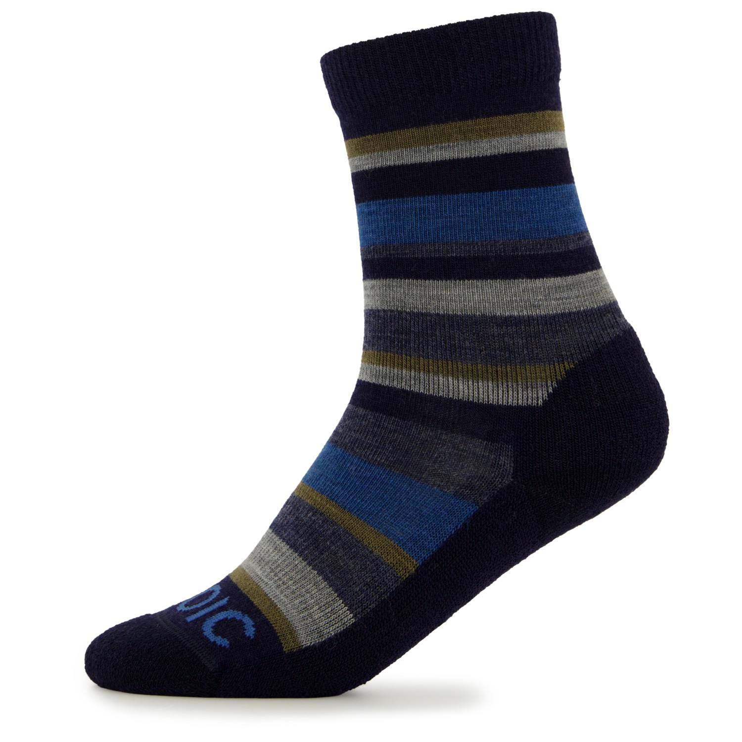 Походные носки Stoic Kid's Merino Trekking Crew Socks Stripes, цвет Navy/Olive