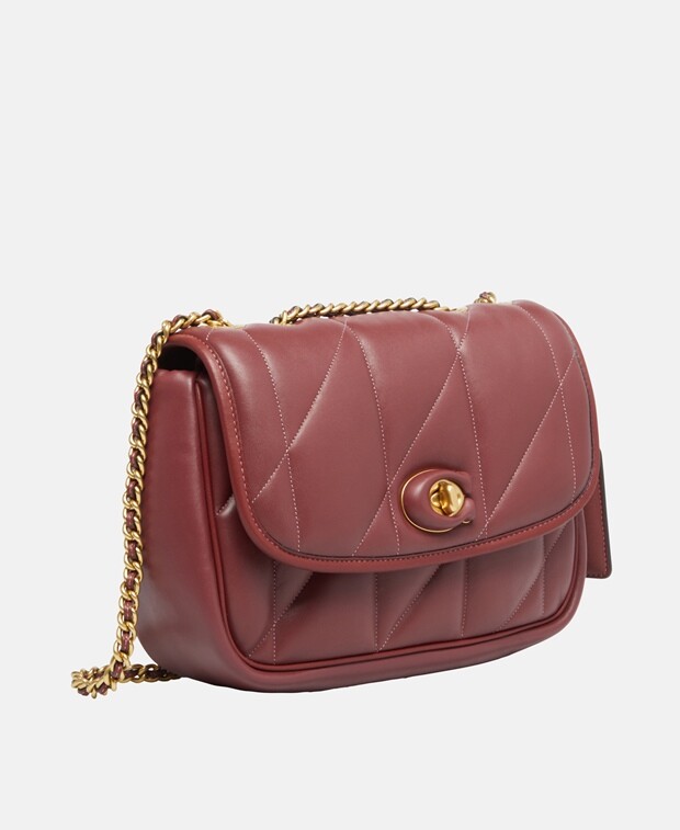 

Кожаная сумка через плечо Coach, бордо