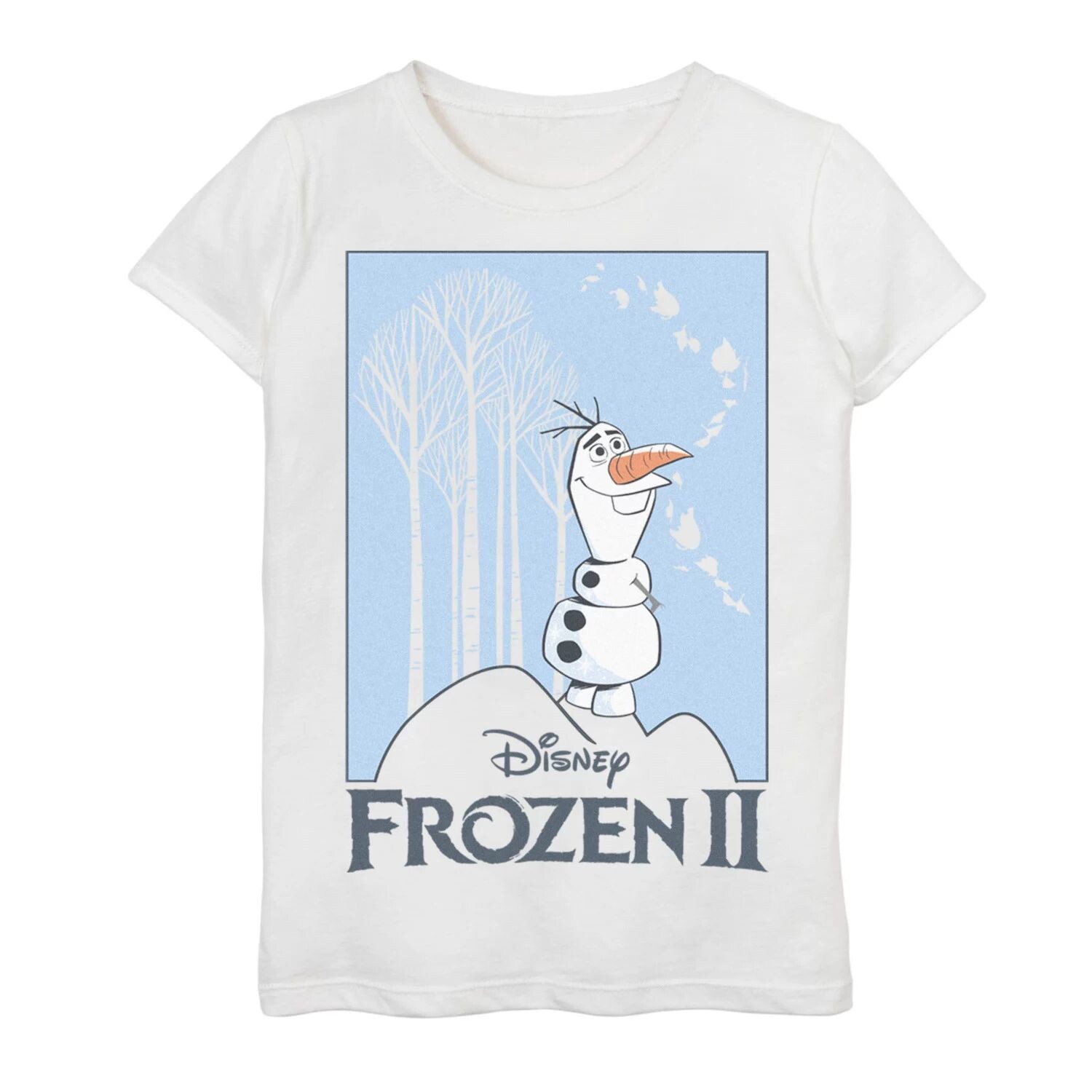 

Футболка Disney's Frozen 2 для девочек 7–16 лет с рисунком Олафа, стоящего на камне Disney