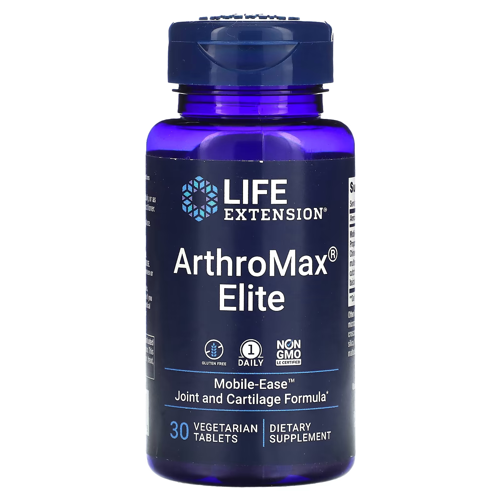 Пищевая добавка Life Extension ArthroMax Elite, 30 вегетарианских таблеток пищевая добавка life extension cognitex elite 60 вегетарианских таблеток