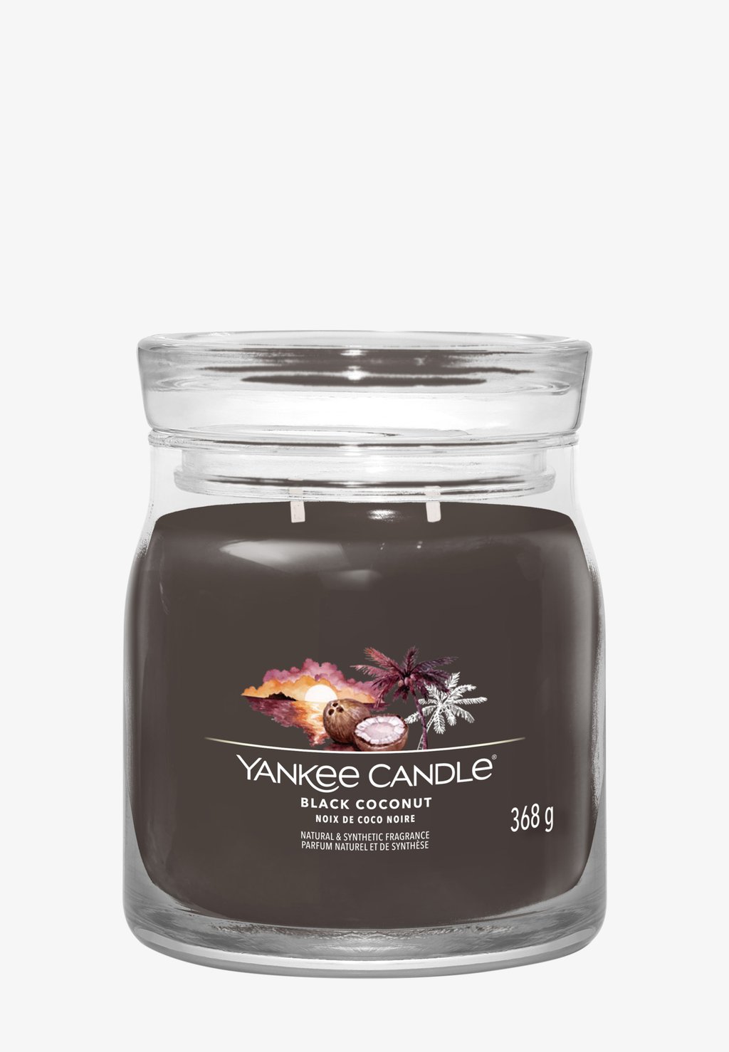 Ароматическая свеча Signature Medium Jar Black Coconut Yankee Candle, черный