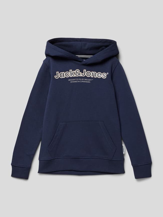 

Худи с принтом этикетки, модель LAKEWOOD Jack & Jones, темно-синий