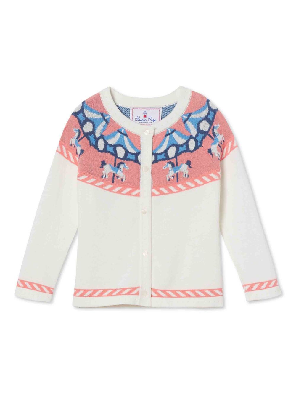 

Кардиган Little Girl's & Girl's Sage Carousel Fairisle Classic Prep, кремовый