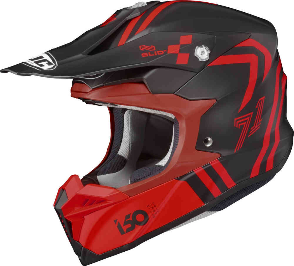 i50 Шестигранный шлем для мотокросса HJC, черный красный шлем hjc i50 tona для мотокросса черный красный