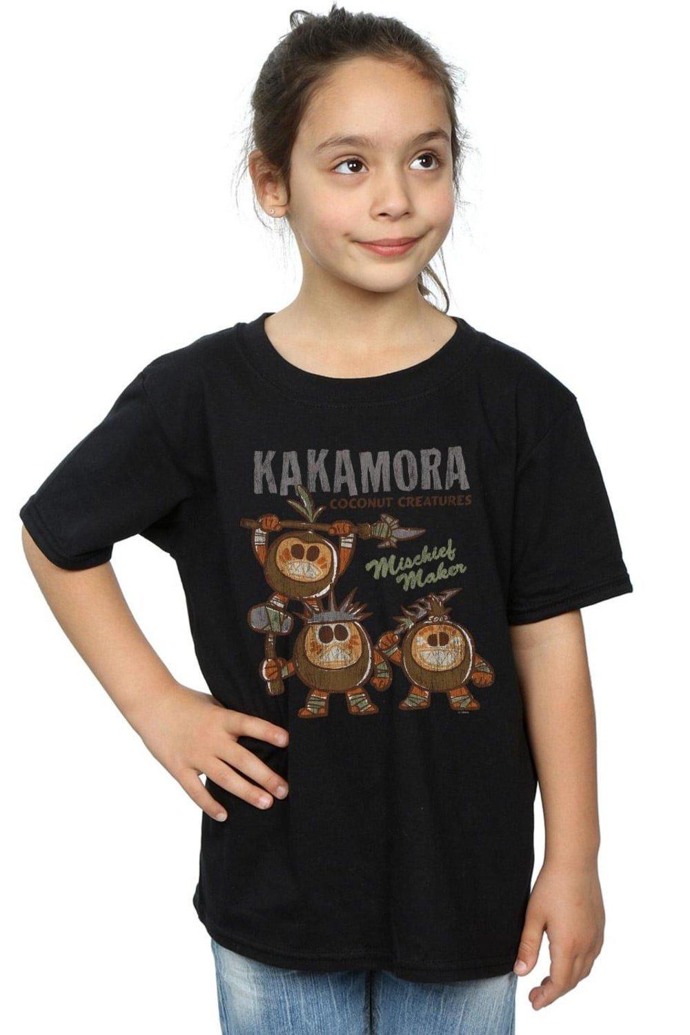 Хлопковая футболка «Моана Какамора» Disney, черный