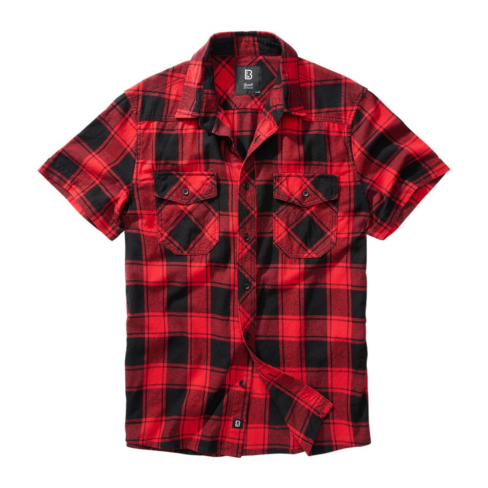 Рубашка с коротким рукавом Brandit Check, красный рубашка brandit check красный