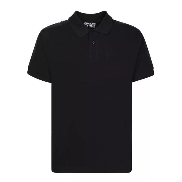 

Футболка logo-tape polo shirt Versace Jeans Couture, черный