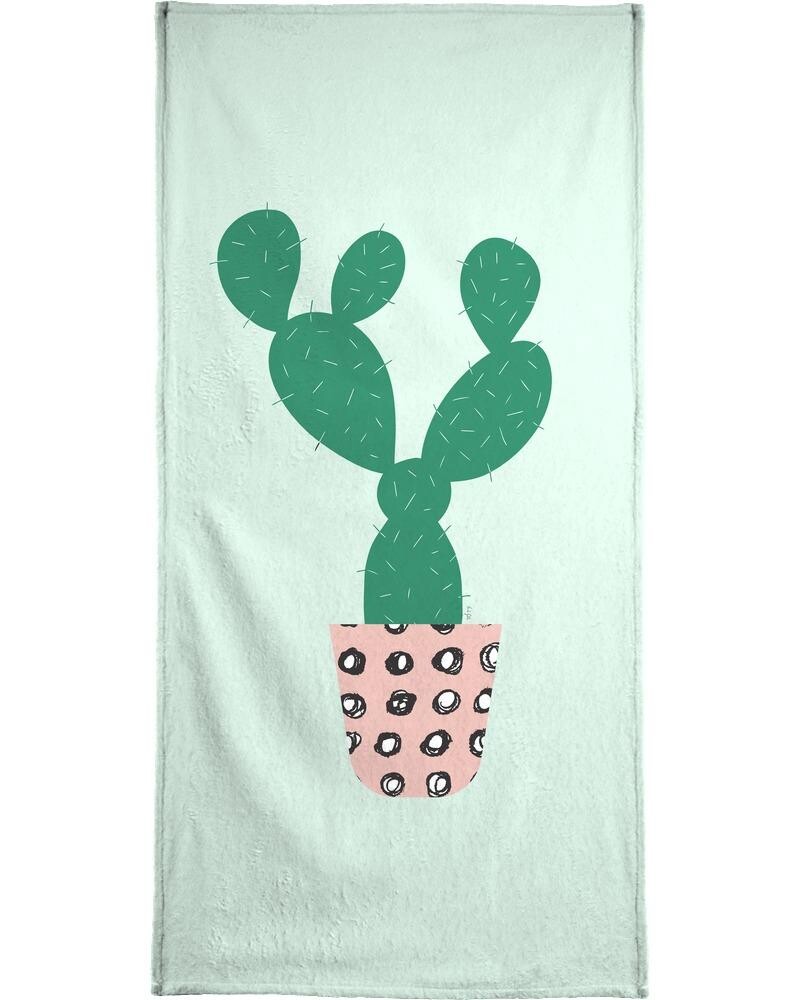 

Полотенце для ванной Juniqe Cactus, цвет Grün & Rosa