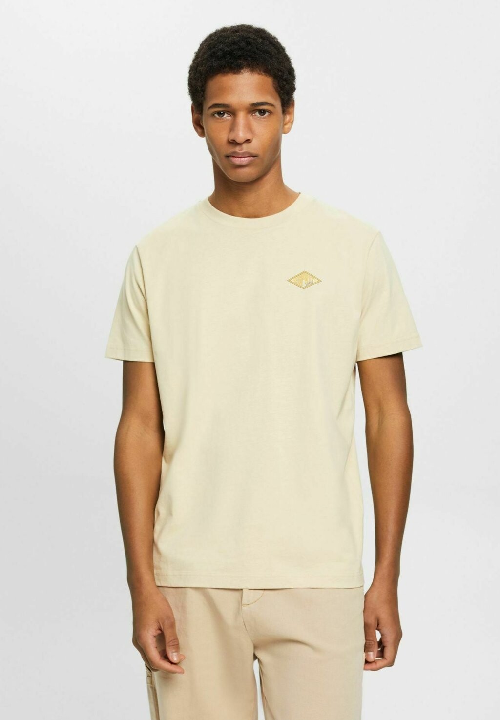 

Футболка базовая MIT LOGO PRINT Esprit, цвет beige