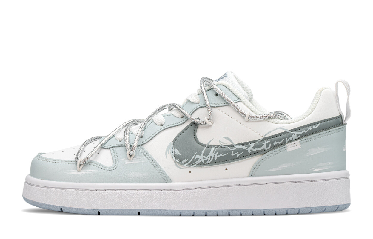 

Кроссовки Nike Court Borough Skateboarding Shoes Women's Low-top White/blue, синий/белый