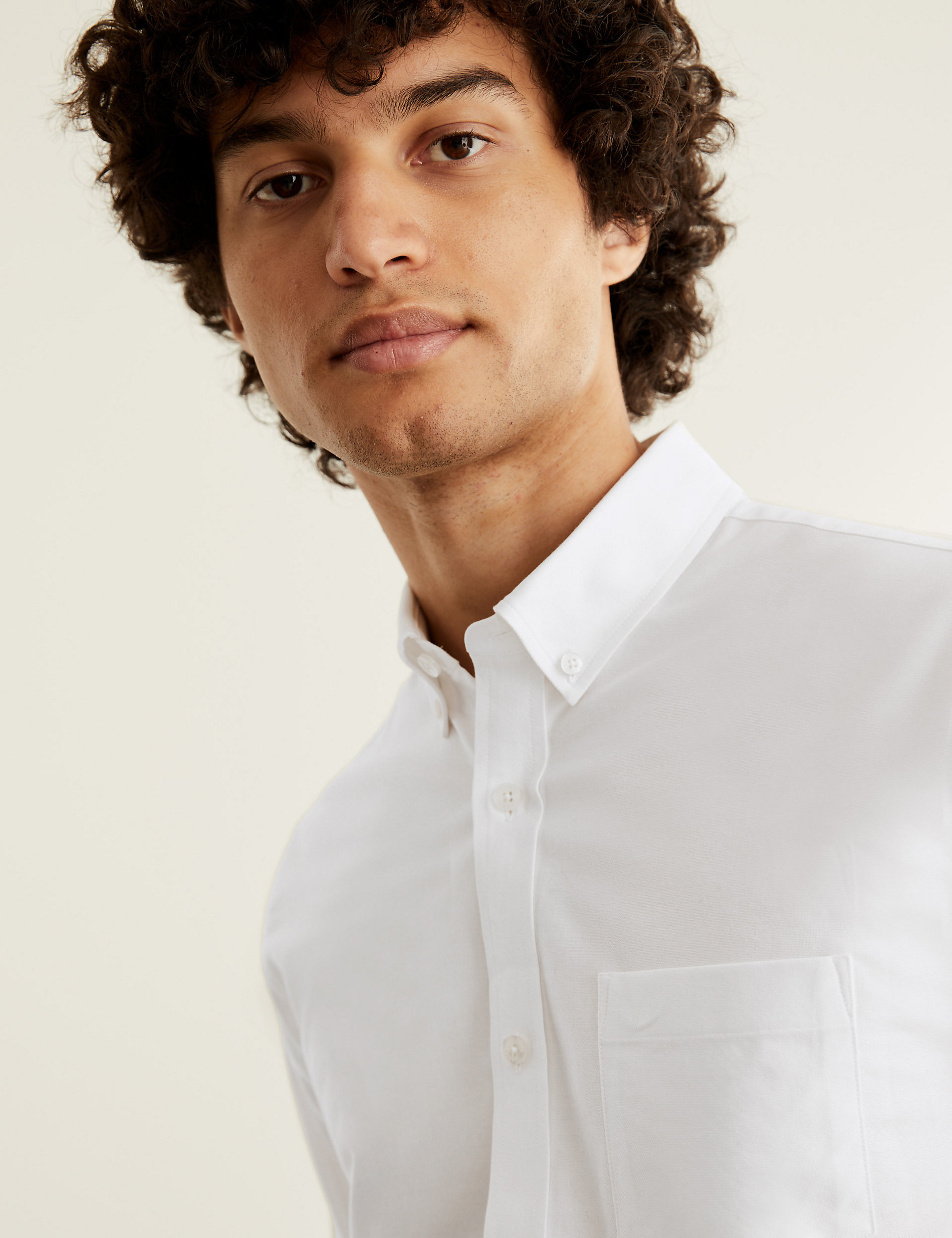 Оксфордская рубашка стандартного кроя из чистого хлопка JAEGER, белый рубашка стандартного кроя из чистого хлопка luca d altieri синий