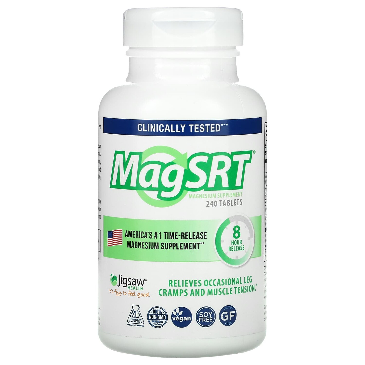 

MagSRT, магний с замедленным высвобождением, 240 таблеток, Jigsaw Health