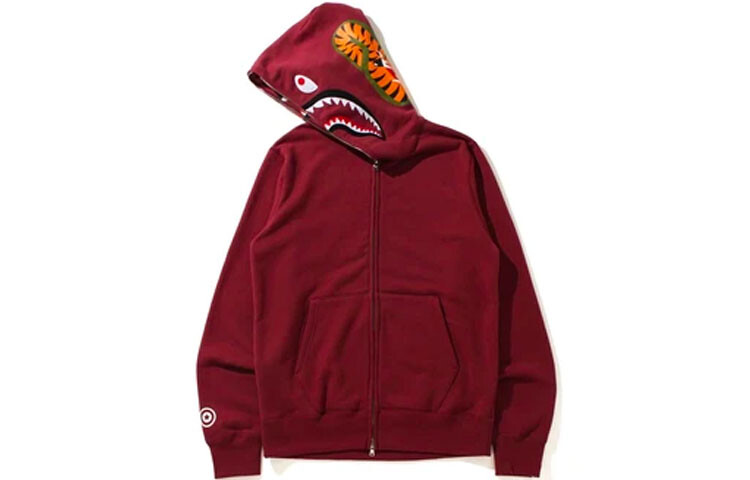 

Толстовка BAPE с капюшоном и двухсторонней акулой на молнии FW21 A Bathing Ape, зеленый