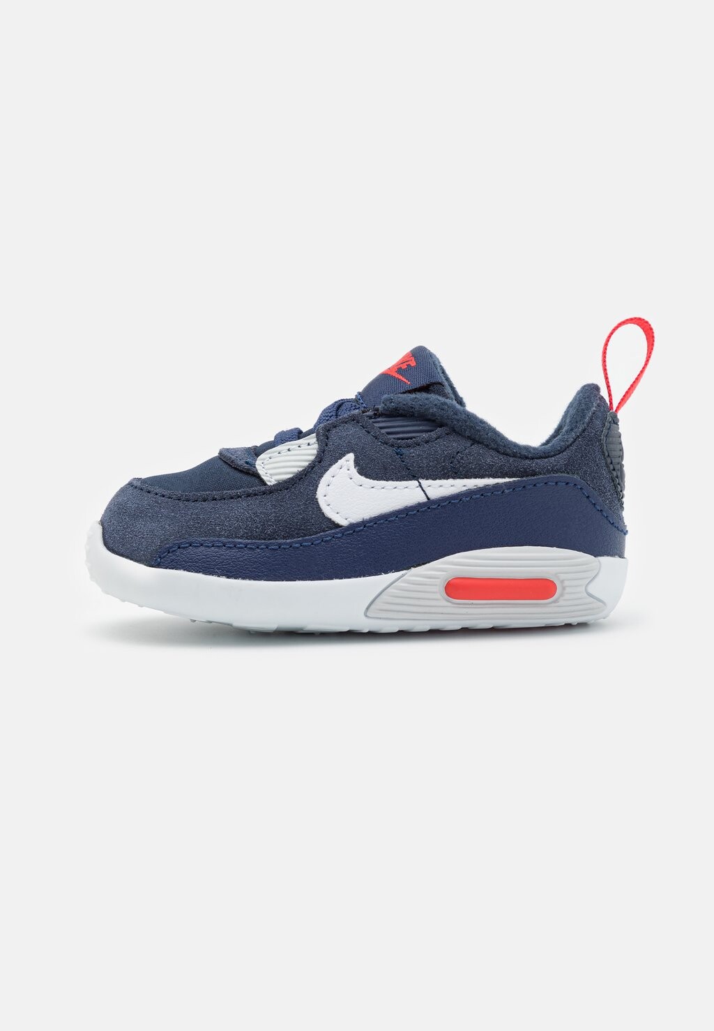 Туфли для ползания NIKE MAX 90 CRIB QS Nike Sportswear, цвет obsidian/white/midnight navy/track red/photon dust