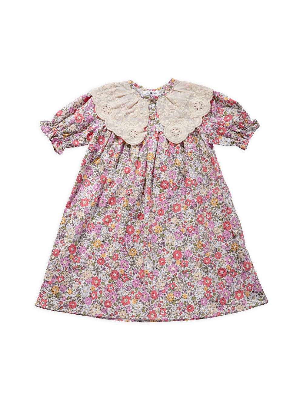 цена Платье с цветочным принтом и цветочным принтом для маленьких девочек и девочек Petite Hailey, белый