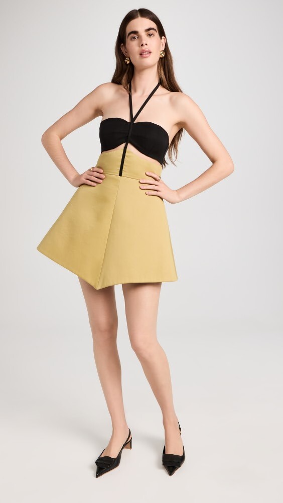 

Платье мини Rosie Assoulin Swim, хаки