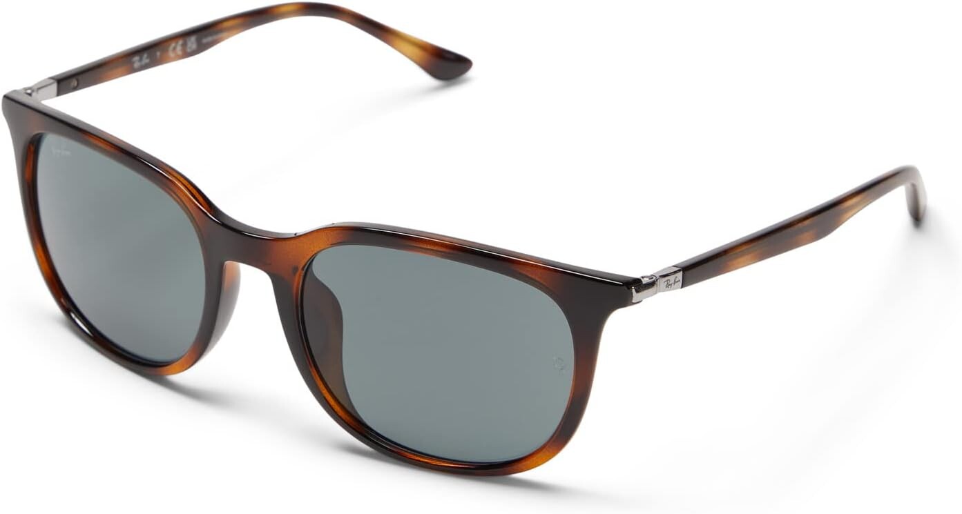 

Солнцезащитные очки 55 mm 0RB4386F Low Bridge Fit Ray-Ban, цвет Havana/Blue
