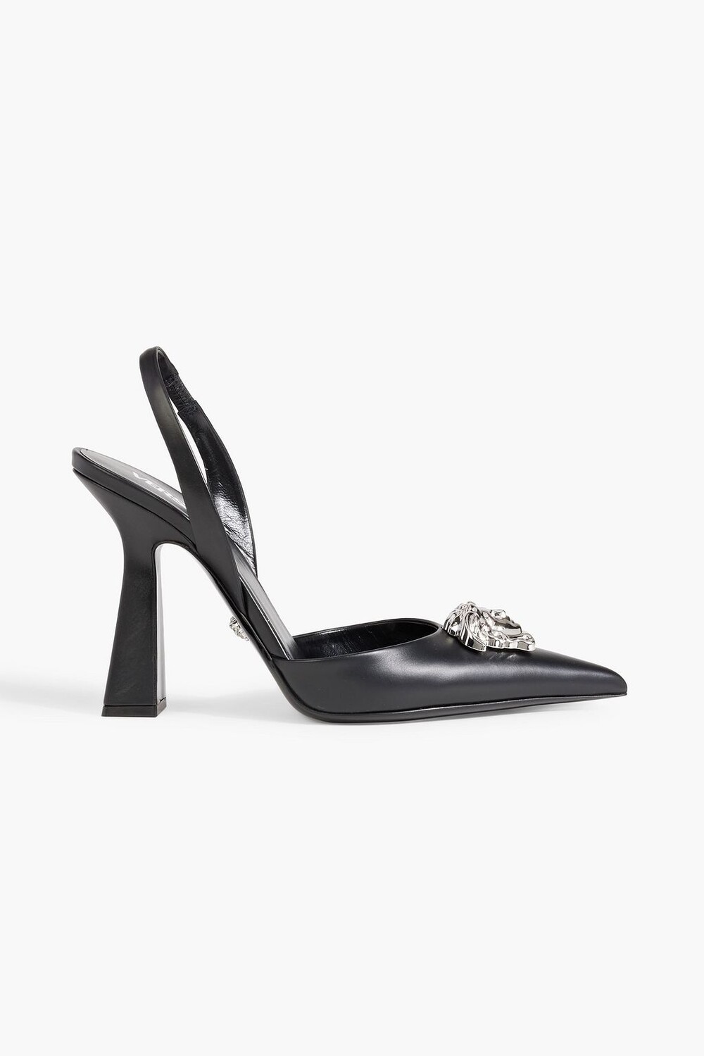 

Кожаные туфли La Medusa с пяткой на пятке VERSACE, черный