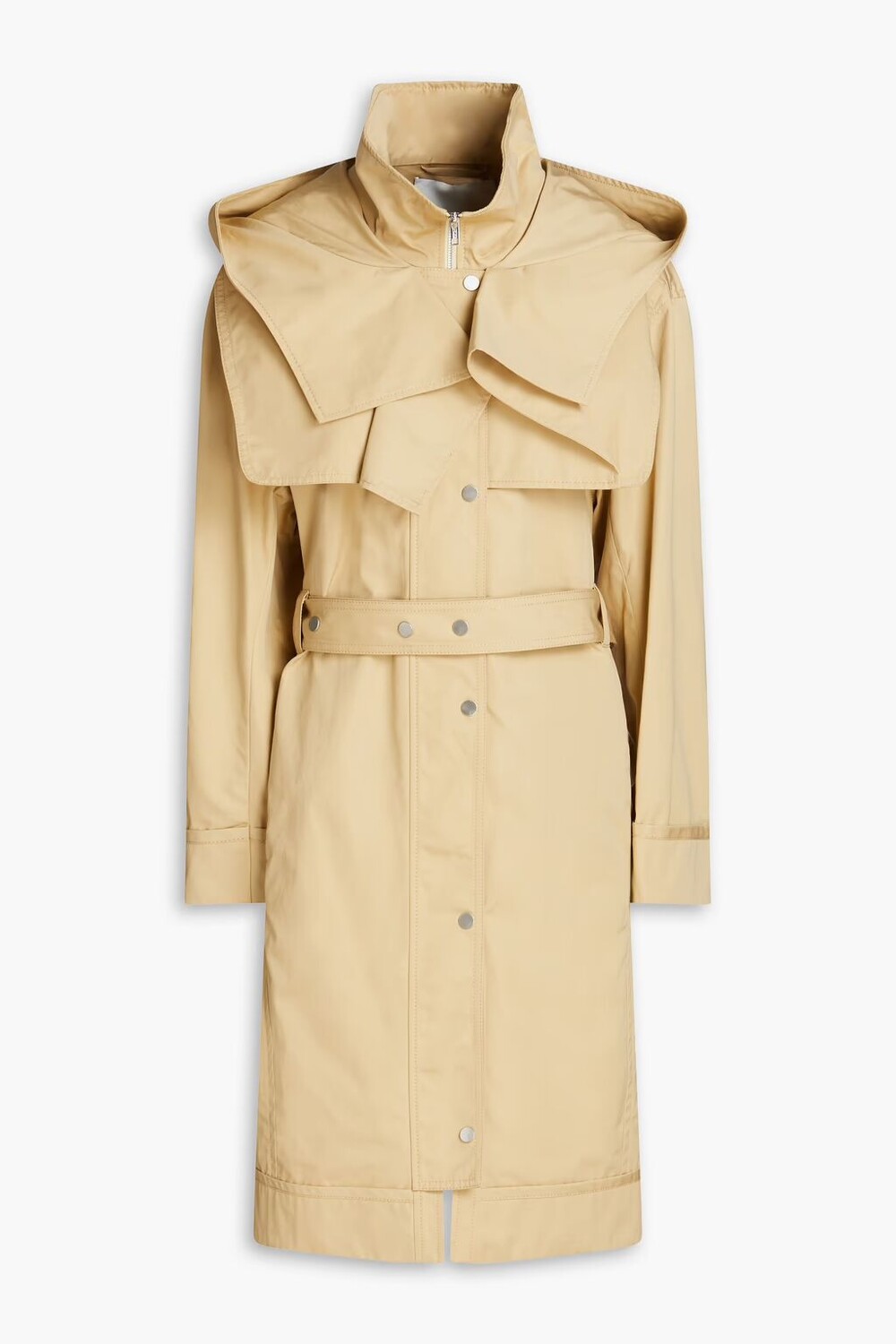 

Тренч из хлопка с капюшоном 3.1 Phillip Lim, песок