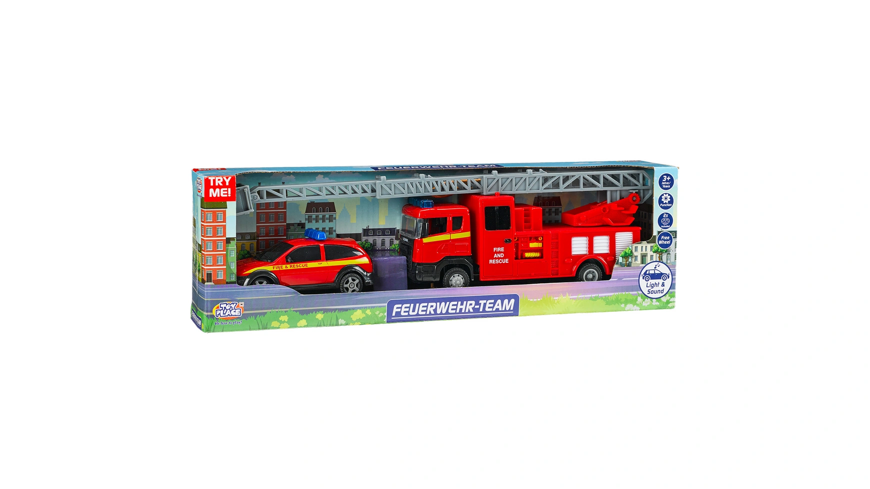 Müller Toy Place Автомобиль Пожарная команда, 1 комплект, в ассортименте игрушечная касса на бат свет звук в коробке 35523