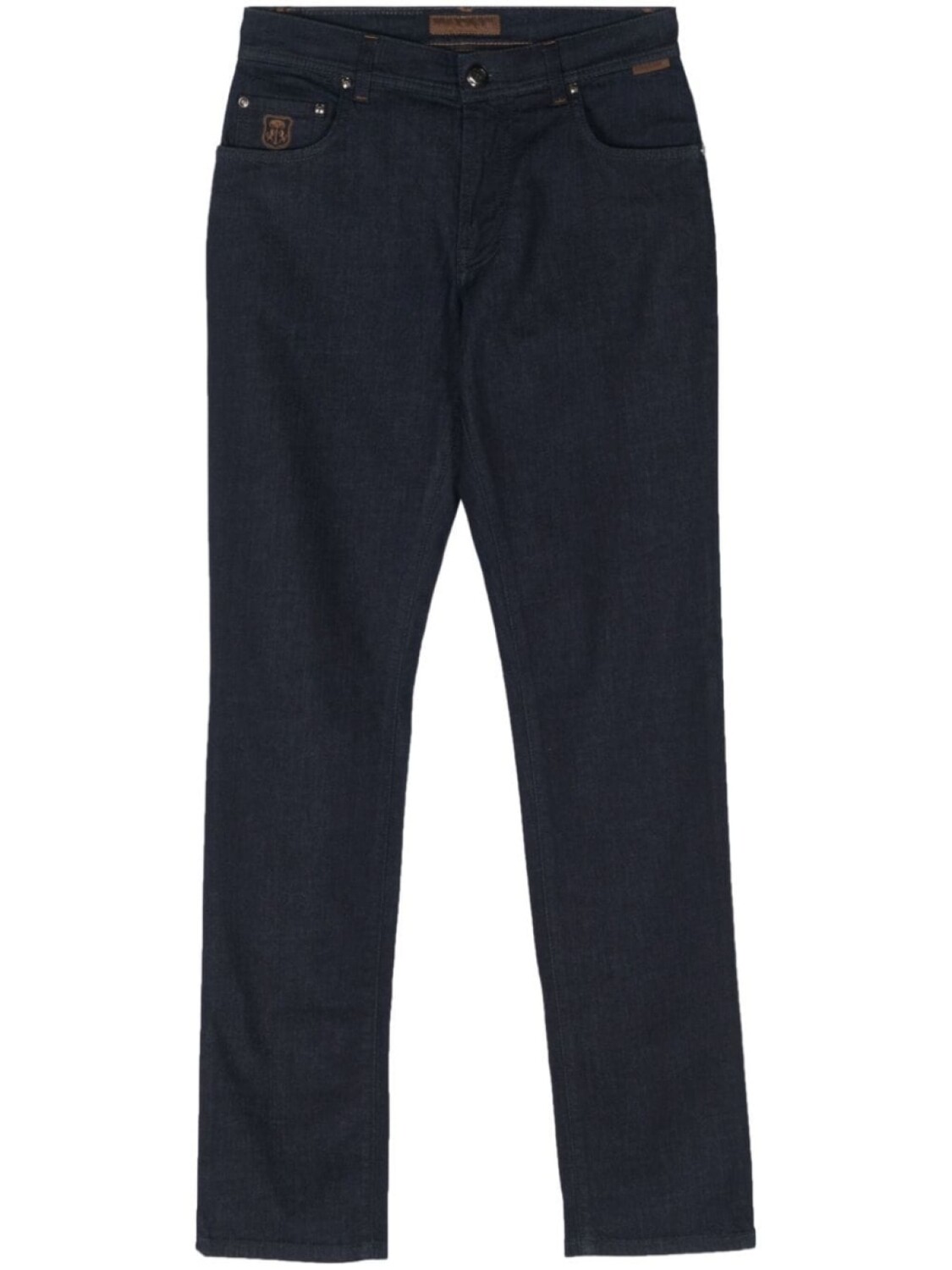 

Corneliani узкие джинсы с заниженной талией, синий