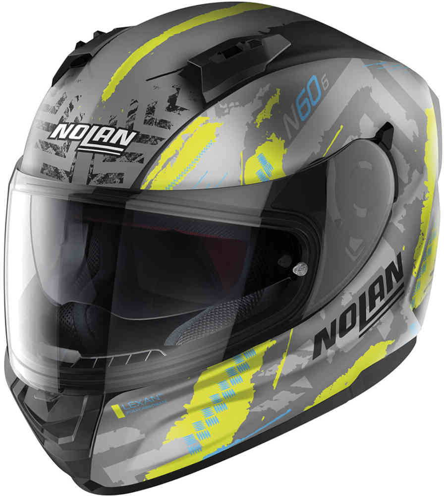 N60-6 Шлем для вращения колес Nolan, серый матовый/желтый
