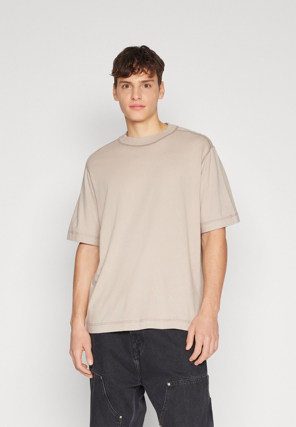 

Базовая футболка Abercrombie & Fitch, бежевый