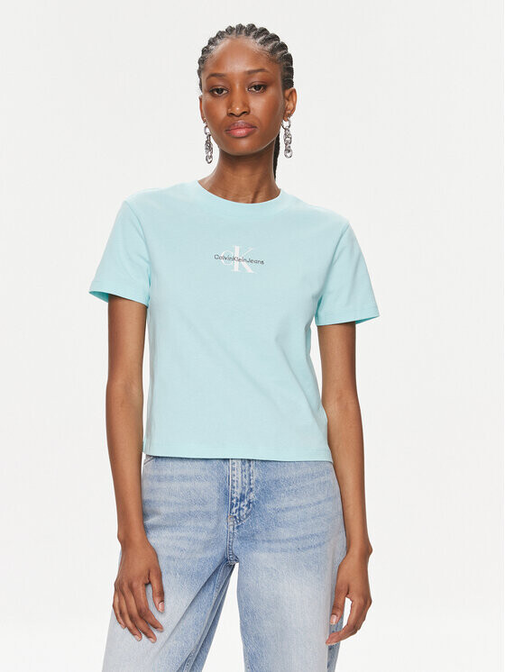 

Футболка узкого кроя Calvin Klein, синий