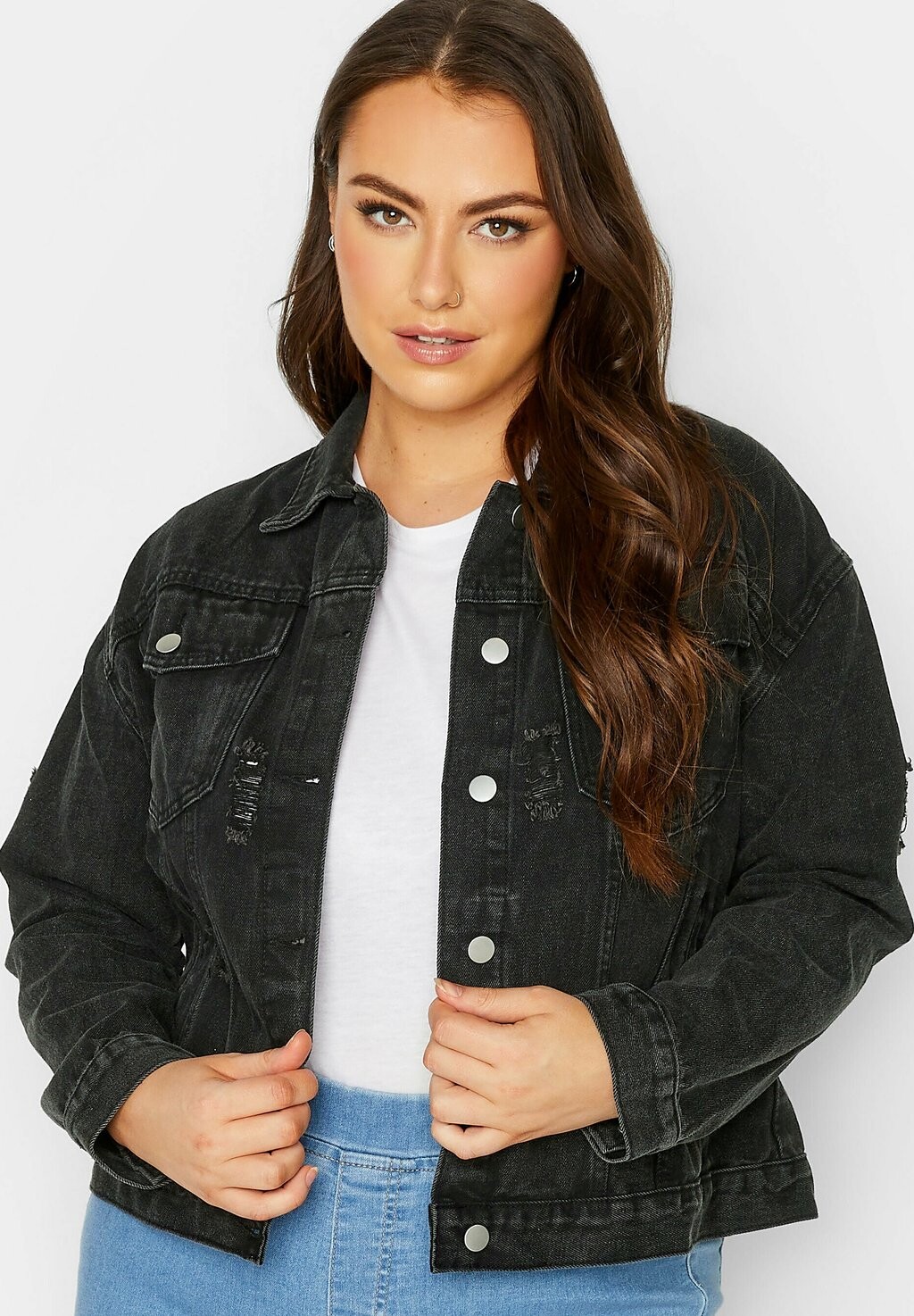 

Джинсовая куртка Yours Clothing, черный