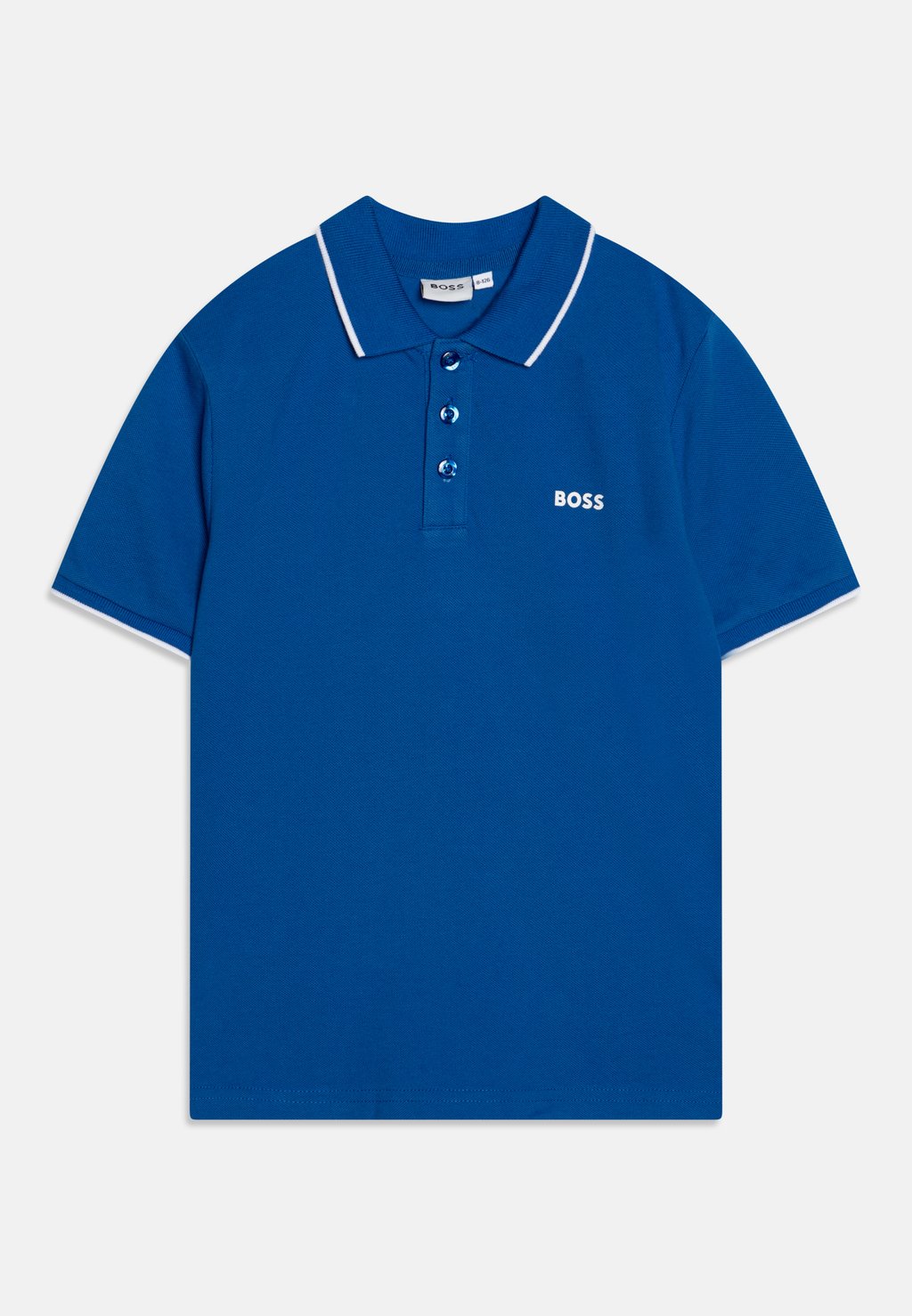 Рубашка-поло SHORT SLEEVE BOSS Kidswear, цвет electric blue рубашка поло short sleeve boss kidswear цвет white