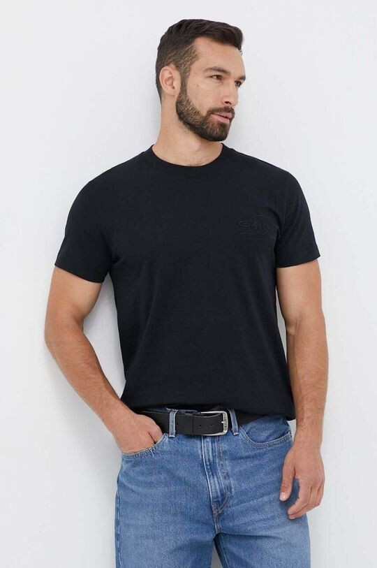 

Футболка из хлопка Gant, черный