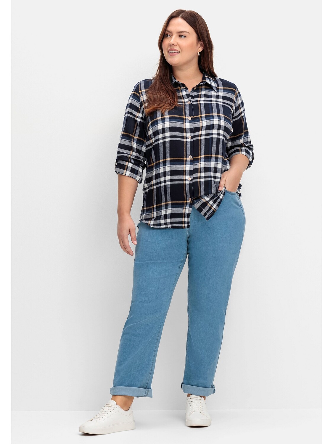 

Джинсы sheego Gerade, цвет blue Denim