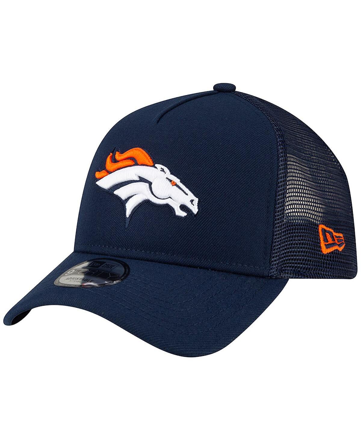 

Мужская темно-синяя регулируемая кепка Denver Broncos A-Frame Trucker 9FORTY New Era