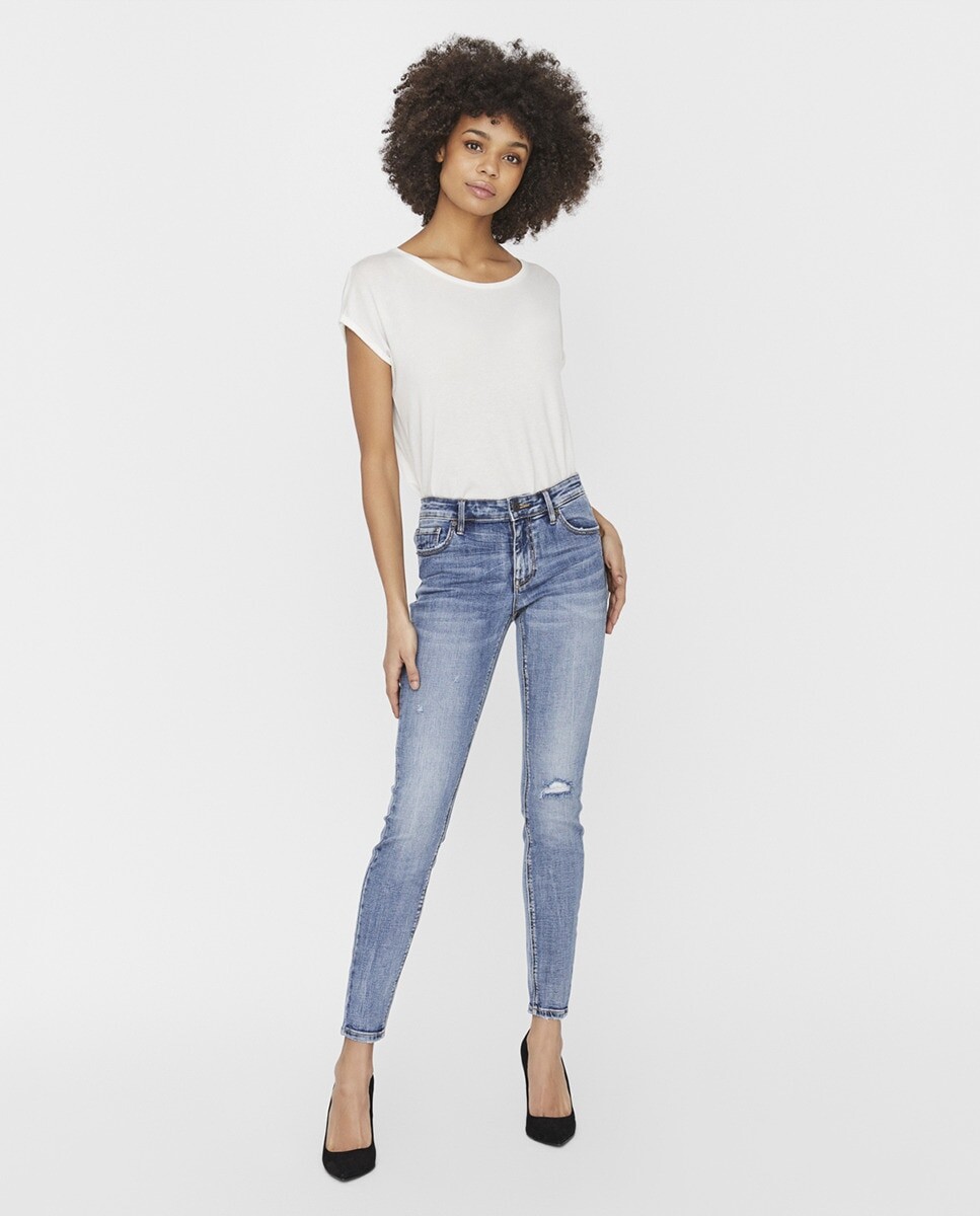 

Женские джинсы скинни с заниженной талией Vero Moda, синий