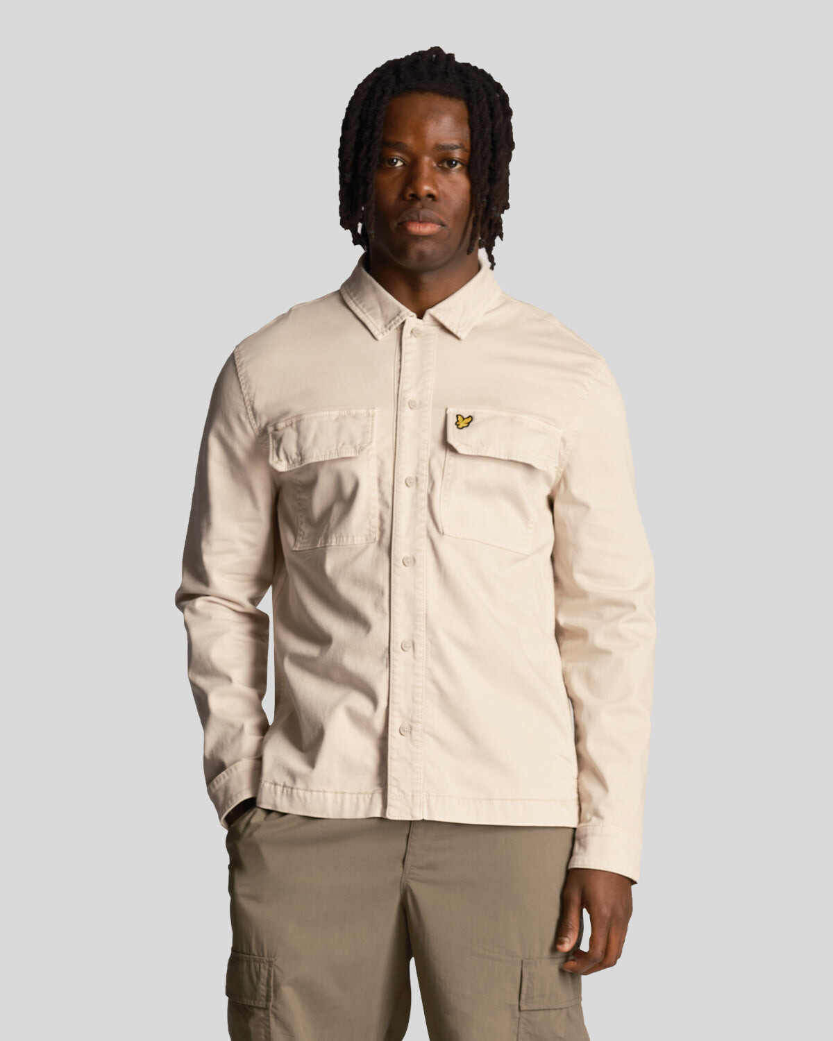 

Рубашка окрашенная в готовом виде Lyle & Scott, бежевый