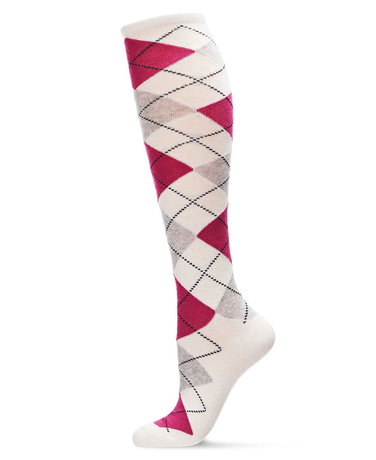 Женские носки до колена из смеси кашемира Argyle Shades MeMoi
