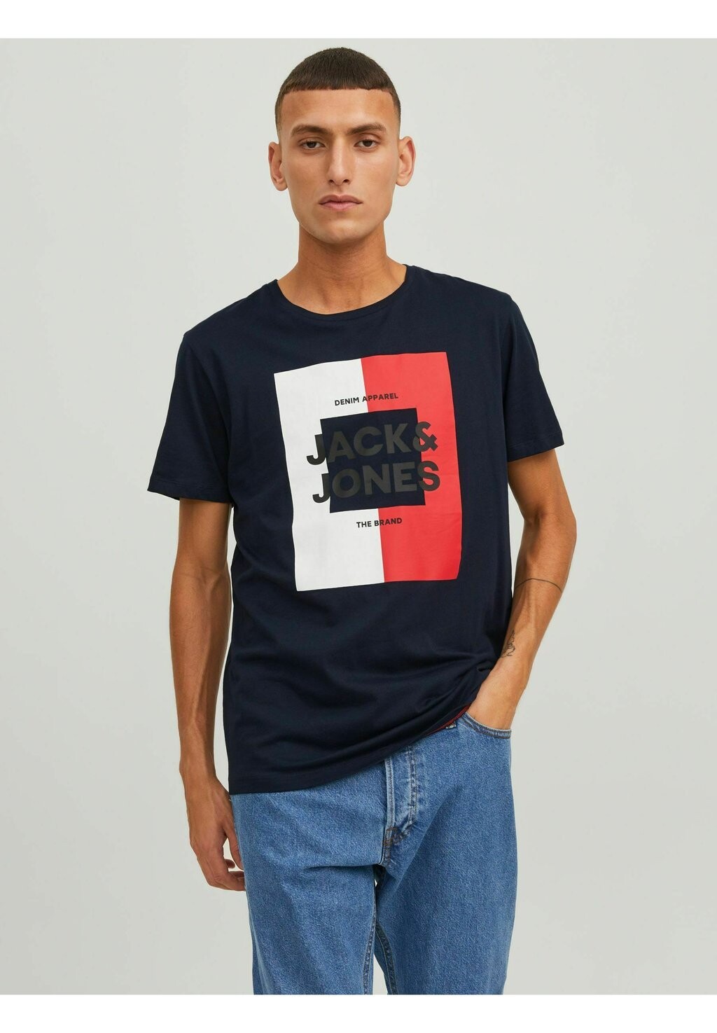 

Футболка с принтом Jack & Jones, темно-синий