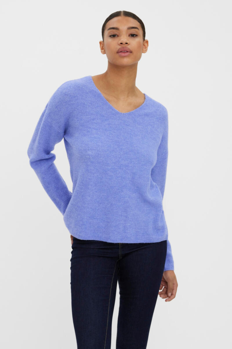 Базовый вязаный свитер Vero Moda, синий