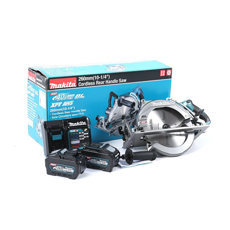 Циркулярная пила электрическая Makita RS002GT201 + два аккумулятора 40V/5.0Ah