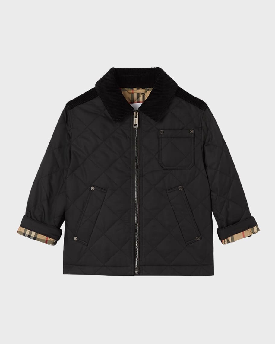 

Детская вельветовая стеганая куртка Renfred, размер 3–14 Burberry