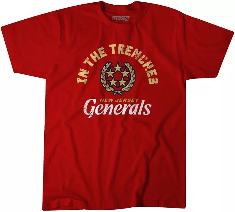 

BreakingT Мужская красная футболка USFL New Jersey Generals