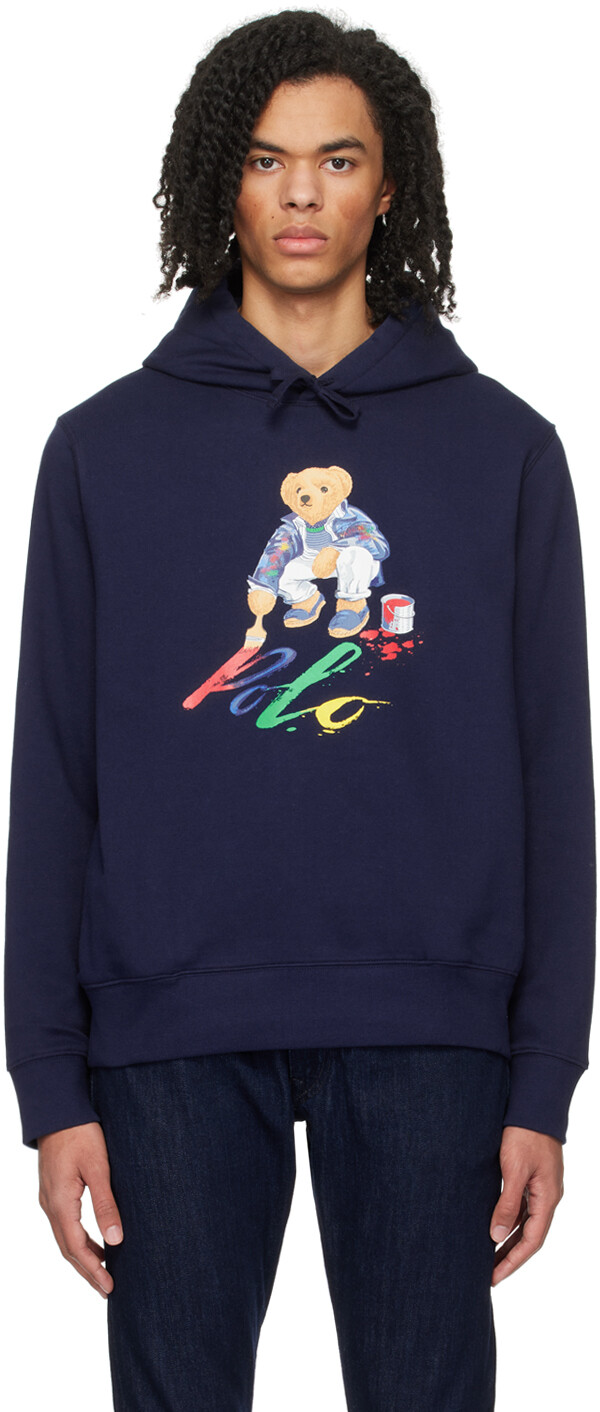

Темно-синяя худи Polo Bear Polo Ralph Lauren, цвет Navy cruise