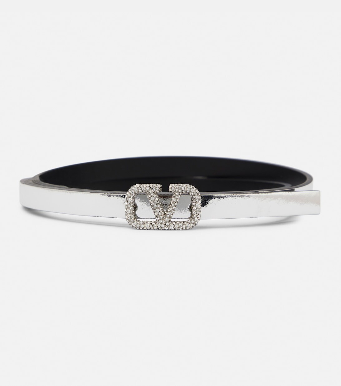 

Ремень с декором VLogo Signature Valentino Garavani, серебряный