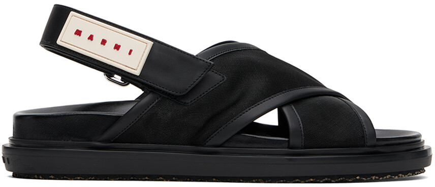 

Черные сандалии Fussbett Marni, цвет Black