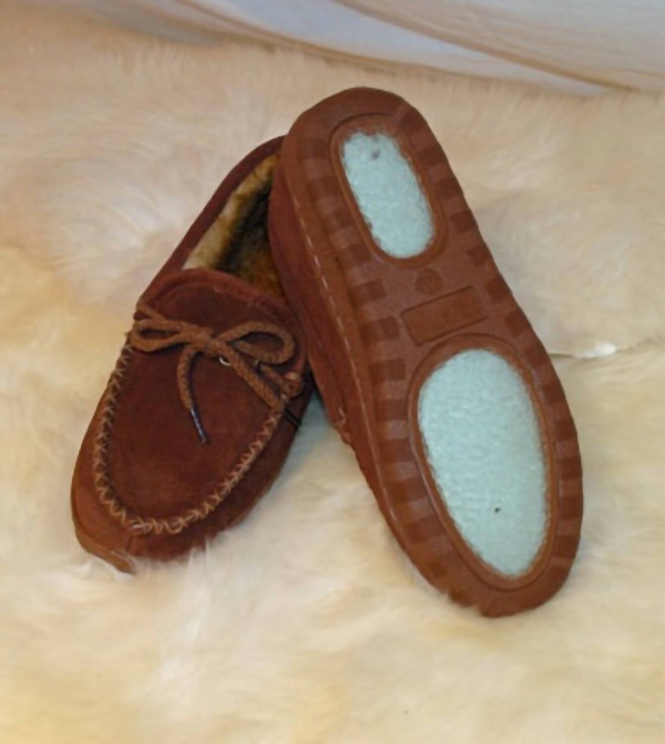 

Мужские мокасины из овчины Deerfield Leathers цвета каштана Raindance Naked
